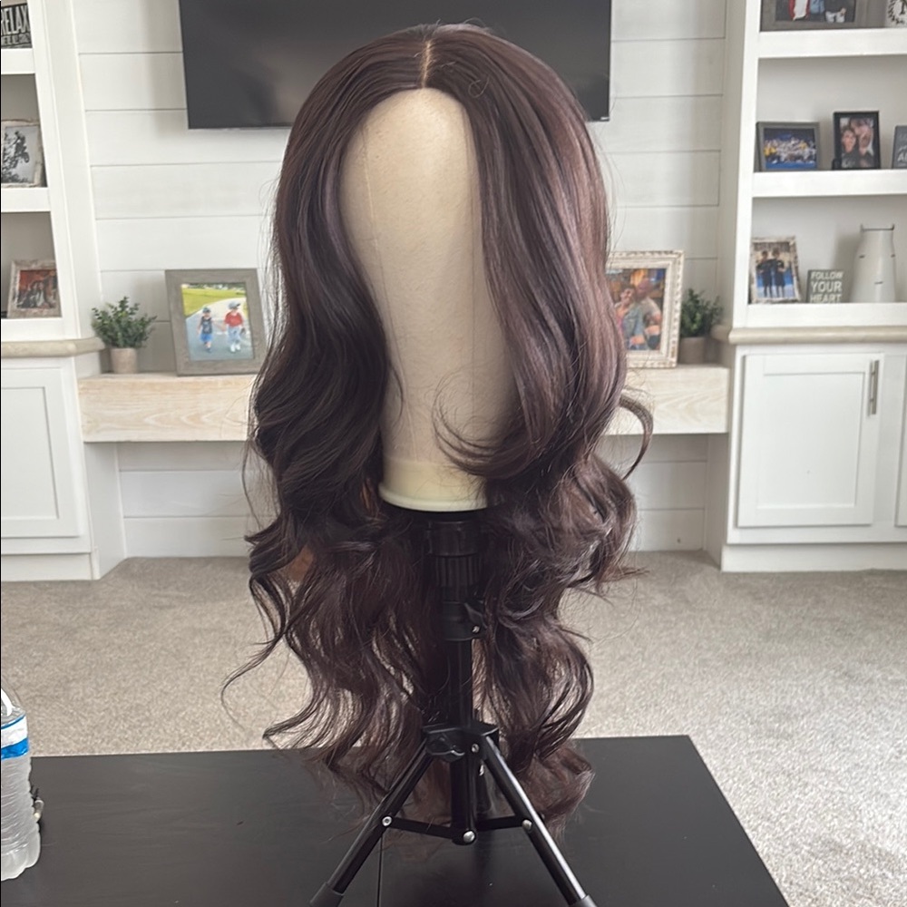 Luxurious Brown Wig with Natural Waves